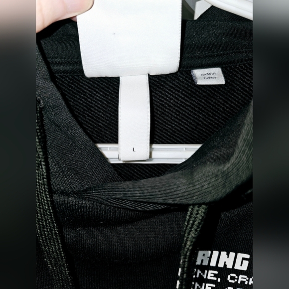 Lacoste LIVE x Minecraft Men's Black Graphic Print Loose Fit Hoodie - Size L - Picture 7 of 11